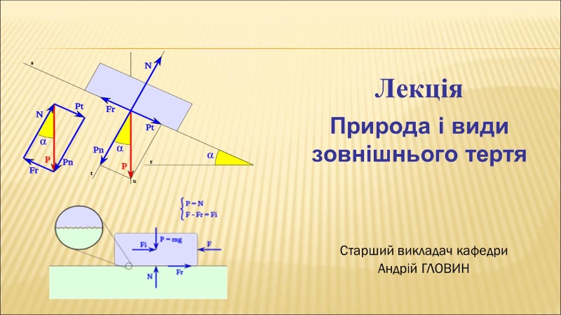 Відкрите заняття на тему: «Природа і види зовнішнього тертя»