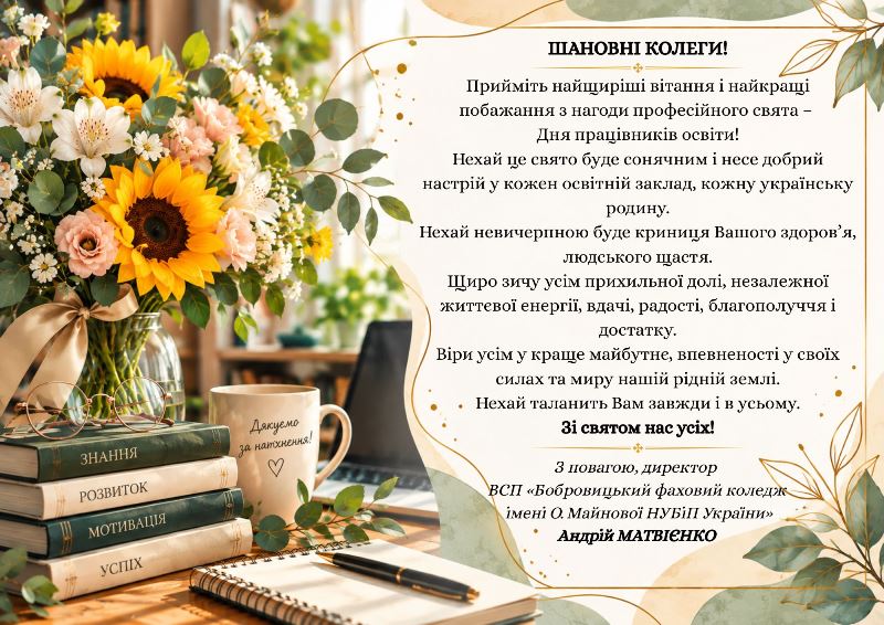 Друзі та партнери вітають з Днем працівників освіти!
